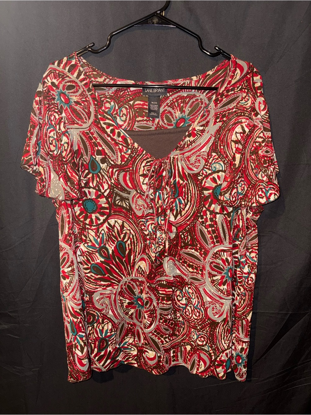 Lane Bryant Paisley Layered Blouse